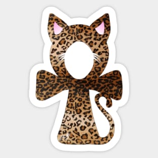 Cheetah Cat Ankh Sticker